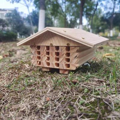 Bee House ไม้ทำมือกลางแจ้งและผึ้งไม้ไผ่ Bee Ho Made Bamboo Bee Hive สำหรับผึ้งผีเสื้อและเต่าทอง