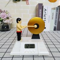 ◈♘✘ New Childrens Students Mute Lazy Knock Gong Loud Alarm Clock Simple Home Bedside Bedroom Alarm Clock