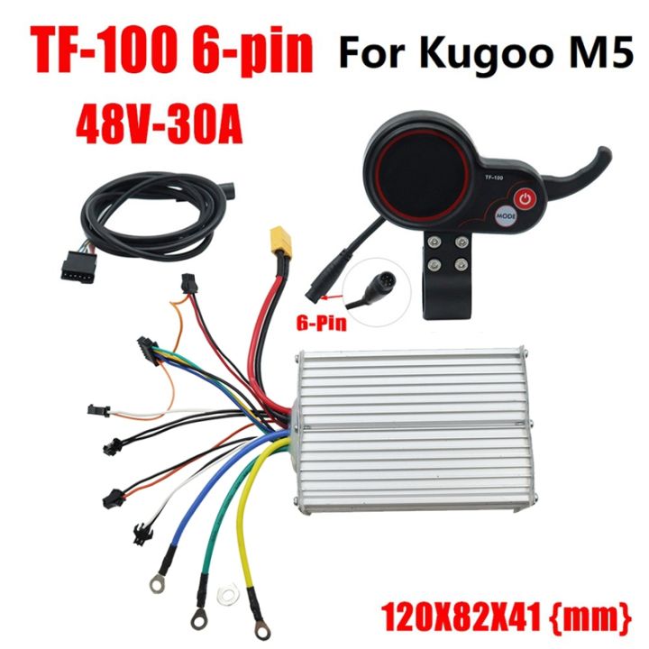 48v-30a-electric-scooter-motor-controller-tf100-6pin-dashboard-scooter-accessories-parts-for-10-inch-kugoo-m5