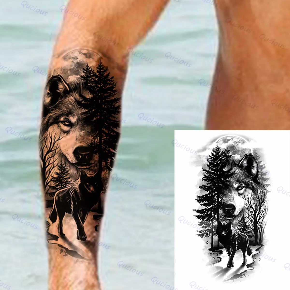 tattoo stickers tahan lama 3D Wise Owl Forest Temporary Tattoos For Men  Women Realistic Fake Tiger Lion Wolf Tattoo Sticker Arm Back Washable Tatoos  Decal | Lazada