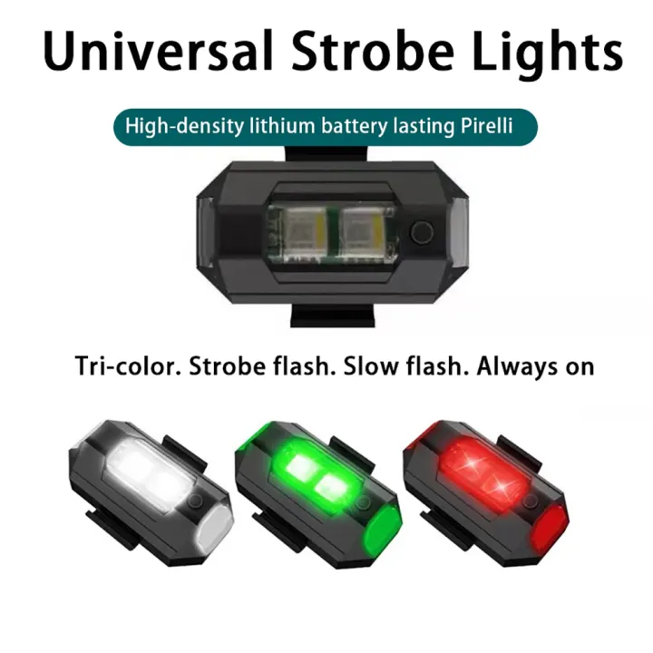 Universal LED Anticollision Warning Light Rechargeable Motorcycle