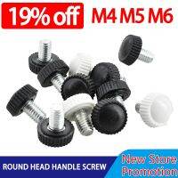 【CC】✆✌❦  Round Handle Hand Screw M4 M5 10Pcs Knurled Rubber Thumb Plastic Tighten Nuts Knob Black/White