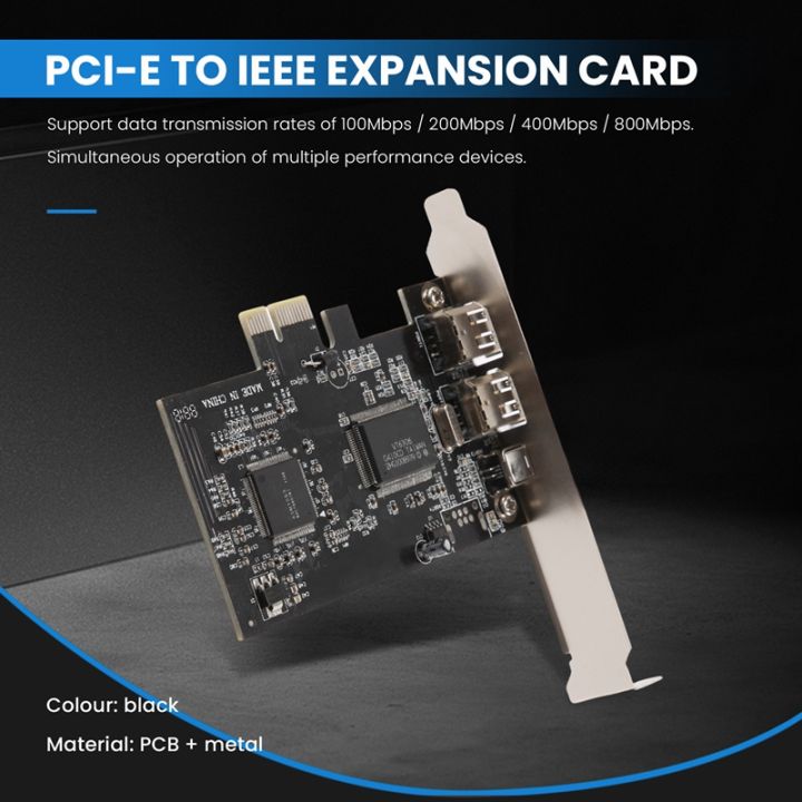 pci-e-pci-express-firewire-card-ieee-1394-controller-card-with-firewire-cable-for-video-audio-transmission-etc