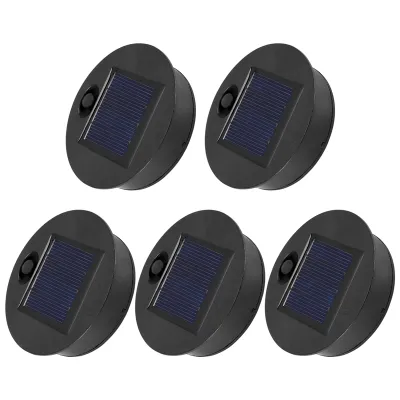 5 Pack Replacement Solar Light Parts(Top Size 2.76 Inches, Bottom Size 2.36 Inches),7 Lumens Warm White LED Waterproof