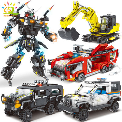 ใหม่ HUIQIBAO Speed Champions รถแข่งอัตโนมัติอาคารบล็อกหุ่นยนต์ก่อสร้างเมืองอิฐชุดของเล่นเด็กเด็ก Game