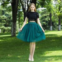 ‘；’ 5 Layers 60Cm Midi Tulle Skirt Princess  Womens  Tutu Fashion Clothing Faldas Saia Femininas Jupe Summer Style