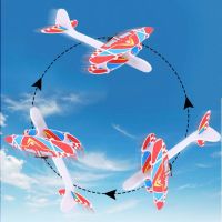 Big Foam Plane Glider Hand With Lights Throwing Launch Inertial Outdoor Kids Boys