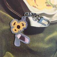 [ a cat in my tummy ]  Keychain พวงกุญแจอะคริลิค ขนาด 5 cm - Joyful Sunny Afternoon