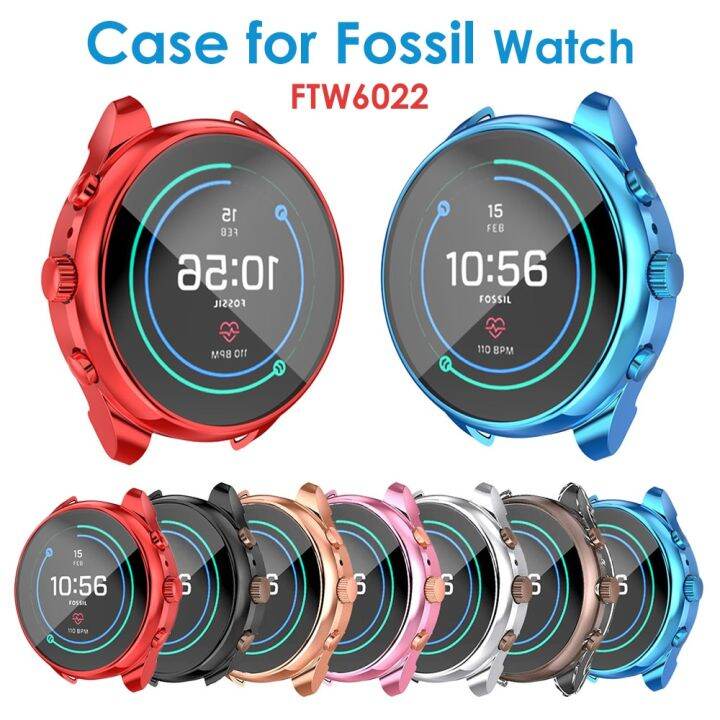 Screen Protector Case Cover for Fossil Gen 4 Sport Women's FTW6022 Watch  Cases Plating Metal Color TPU Shockproof Bumper Shell | Lazada