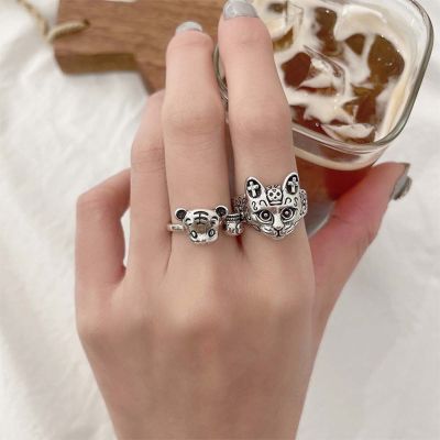 แหวนเครื่องประดับแฟชั่นของขวัญมิตรภาพ BFF ทำด้วยมือสำหรับผู้หญิงแหวนปีแหวนเสือ