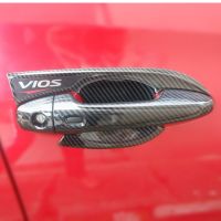 LCX ชามที่จับประตูกระจกด้านข้างสไตล์ฝาครอบคาร์บอนไฟเบอร์สำหรับโตโยต้า Vios 2019 2020 2021