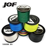 ใหม่ JOF 1000เมตรสายตกปากหลายเส้น100% PE ถัก4เส้นเอ็นตกปลาแมลงวันหรือ Carping ตกปลา10-80lb 9สี