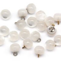 20pcs Resin Transparent Metal Shank Pearl Buttons For Clothing Shirt Dress Blouse Round Quality DIY Sewing Accessories Wholesale Haberdashery