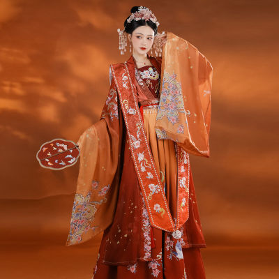 【Qingping】เดิมเพลงระบบเซี่ยเป่ยจีนฮั่นเสื้อผ้าหญิงกระดุมเอวกระโปรงชุดแจ็คเก็ต Hanayome รุ่นฤดูใบไม้ผลิและฤดูใบไม้ร่วง