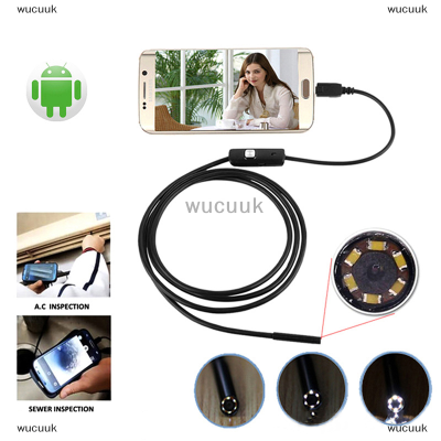 wucuuk 【Hanare】7Mm 1-10M Micro USB + การตรวจสอบ USB HD กล้อง Andriod PC Endoscope Borescope