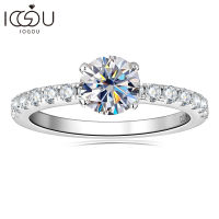 IOGOU Moissanite แหวนหมั้น6.0มิลลิเมตร0.8กะรัตแหวนสตรีเงิน925เดิมได้รับการรับรองขายส่งเครื่องประดับจัดส่งฟรี