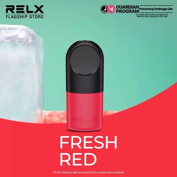 Relx Infinity Pro Pods FRESH RED 4 pods bundle promotion and single