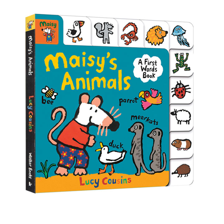 english-original-maisy-s-animals-a-first-words-book-cardboard-book-mouse-bobo-small-encyclopedia-book-liao-caixing-book-list-recommended-picture-book-lucy-cousins