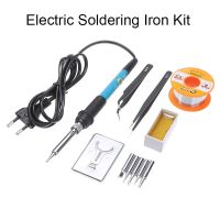 Adjustable Temperature Electric Soldering Iron Kit 220V 60W Welding Solder Rework Station Heat Pencil Repair Tools EU Plug