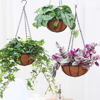 [Like Activities] HangingPlant Basket Wrought Iron ArtFlowerpot Rattan Pots Planter Outdoor Yard Balcony Wall Decor