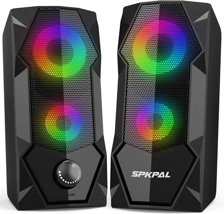 spkpal-computer-speakers-rgb-gaming-speakers-for-pc-2-0-wired-usb-powered-stereo-volume-control-dual-channel-multimedia-aux-3-5mm-for-laptop-desktop-monitors-10w