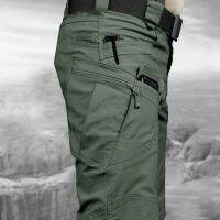 Men Casual Cargo Pants Elastic Outdoor Hiking Trekking Camouflage Military Multi Pocket Trousers S-6XL TCP0001