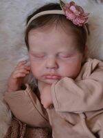 20 Inch Lifelike Newborn Girls Handmade Silicone Vinyl Reborn Doll Girls Loulou With The Pink Clothes