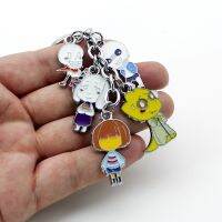 【LZ】✹❣◑  Undertale Metal Keychain com Acessórios Cosplay Anime Game Frisk Sans Torrey Papiro Alphys Pingente de Moda para Saco Presente