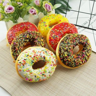 ❣☼♟ 10CM Artificial Donut Food Chocolate Cake Sweet Roll Artificial Mini Squishy Donut Simulation Model Photography Decoration Props