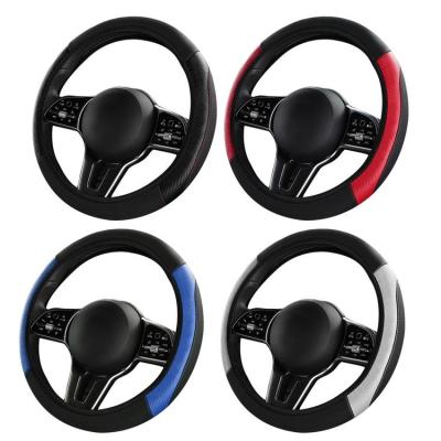 Car Steering Wheel Cover Anti-Slip Non-Slip Microfiber Leather Cover Warm in Winter and Cool in Summer Full Surround Protection Durable Leather for Diverse Cars stunning