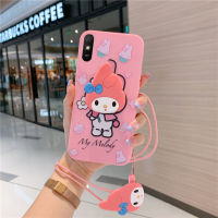 เคสโทรศัพท์แมว KT,สำหรับ Xiaomi Redmi 9A Redmi 9C Redmi 10 Note 10 4G Note 10 5G Note 10s Poco M3 Pro น่ารักลาย Hello Kitty Cat Melody กระต่ายสีชมพูเคสซิลิโคนนิ่มพร้อมสายคล้อง