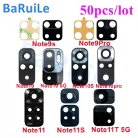 Baruile เลนส์กระจกกล้องหลัง50ชิ้นสำหรับ Xiaomi Redmi Note 10 Pro 10 5G 11 11S 11T 10S 9S 9 Pro พร้อมสติกเกอร์กาว