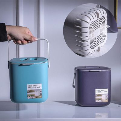 Kitchen Double layer Trash Can with Lid Wall-mounted Waste Baskets Push-top Trash Garbage Bin Can Rubbish Container Storage Box