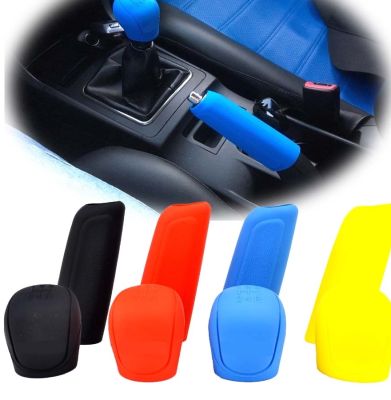 【cw】 2Pc Car Auto Manual Silicone Shift Gear Head Knob Cover Handbrake Hand Brake Covers Sleeve Case Skin Protector Styling