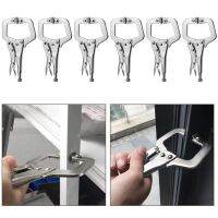 6-Piece C-Type Pliers Silver for Quick Fixing and Clamping are Suitable for CraftsmenS Home Workshops
