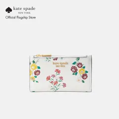 Kate Spade Spade Flower Monogram Coated Canvas Small Slim Bifold Walle –