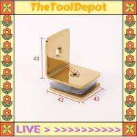 TheToolDepot สแตนเลสแบบหนามือจับประตูกระจกสำหรับโชว์รูมทองบานพับประตูกระจกหนีบแก้วคลิปประตูอุปกรณ์ห้องน้ำ