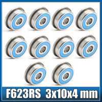 F623RS ตลับลูกปืน 3*10*4 มม. ABEC-7 10 ชิ้น, F623-2RS ตลับลูกปืนเม็ดกลมหน้าแปลนสำหรับ VORON 0 Motion, ใช้ใน A/B Drive Units Idlers XY Joint-Naoei