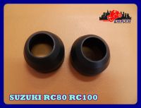 SUZUKI RC80 RC100 FRONT SHOCK DUST COVER RUBBER SET "BLACK" SET PAIR // ยางกันฝุ่นโช๊คหน้า "สีดำ" (1 คู่) สินค้าคุณภาพดี