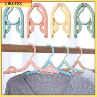 CIRETEX 3Pcs เด็กผู้ใหญ่และเด็ก ที่แขวนพับได้ กันลื่น ตู้เสื้อผ้าในตู้เสื้อผ้า ที่ใส่เสื้อผ้า แบบพกพาได้ พลาสติกทำจากพลาสติก ชั้นอบแห้ง เสื้อผ้าสำหรับเด็ก