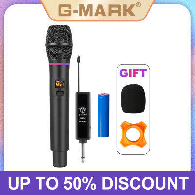 G-MARK X180 UHF ไร้สายไมโครโฟนไดนามิกมือถือ,แฟลชการแข่งขันตัวรับสัญญาณ50 M ระยะทางแผนกต้อนรับ,ใช้สำหรับโบสถ์,การบรรยาย,บ้าน,ประชุมธุรกิจ