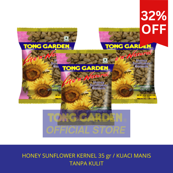 3 PCS Tong Garden Honey Sunflower Kernel 35 g Kuaci Tanpa Kulit