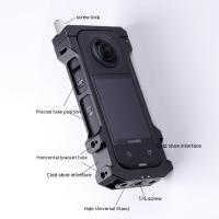 For Insta360 X3 Metal Rabbit Cage 360X3 Protective Frame Accessories Cold Shoe Interface Aluminum Alloy Shell Case