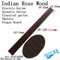 เกรดอินเดีย Rosewood ไฟฟ้าอะคูสติกกีตาร์คลาสสิกนิ้วคณะกรรมการ650 648คอร์ดความยาวทำอุปกรณ์เสริมวัสดุกีต้าร์