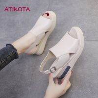 ◆✶ Atikota รองเท้าแตะชายหาด กันลื่น ใส่สบาย แฟชั่นสําหรับผู้หญิง