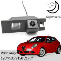 CCD HD AHD Fisheye กล้องมองหลังสำหรับ Alfa Romeo Giulietta 940 2010 ~ 2018รถย้อนกลับที่จอดรถตรวจสอบ Night Vision