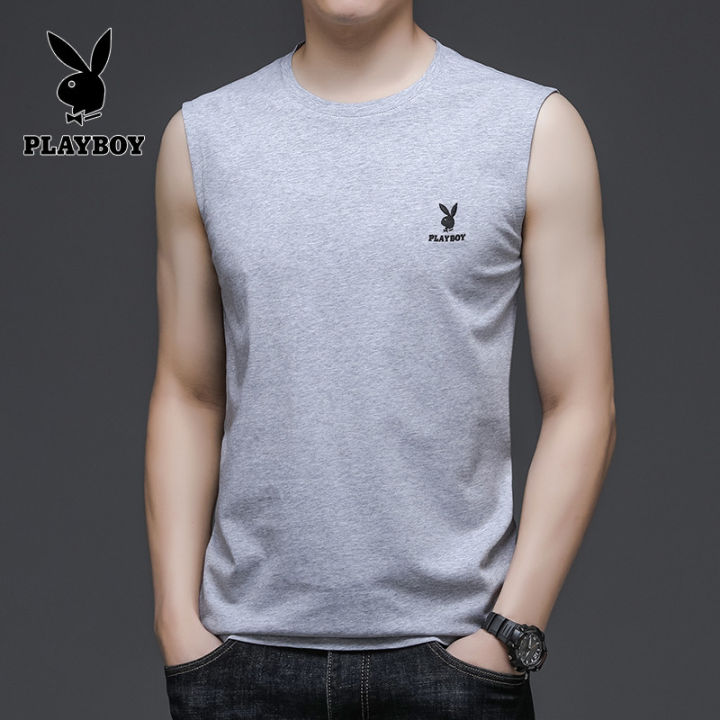 playboy-เสื้อกั๊กผู้ชายผ้าฝ้ายลำลองธุรกิจ