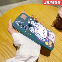 เคส JIUMOO สำหรับ Vivo V15 Pro เคสลายขอบสี่เหลี่ยมด้านข้างบางเคสมือถือหมีน้อยเคสซิลิโคนนิ่มเคสป้องกันการกระแทก