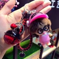 Qiqi น่ารักหญิง Keychain Lady จี้การ์ตูนน่ารักแว่นตากันแดดใหม่สำหรับทั้งหญิงและชายรถคู่กระเป๋าทอผ้าเครื่องประดับ