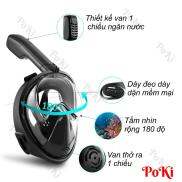 HCMKính Lặn Ống Thở Fullface Mặt Nạ Lặn Gắn Được GOPRO SJCAM Tầm Nhìn 180